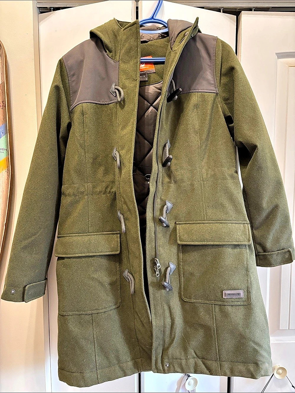 Olive Green Hooded Utility Coat